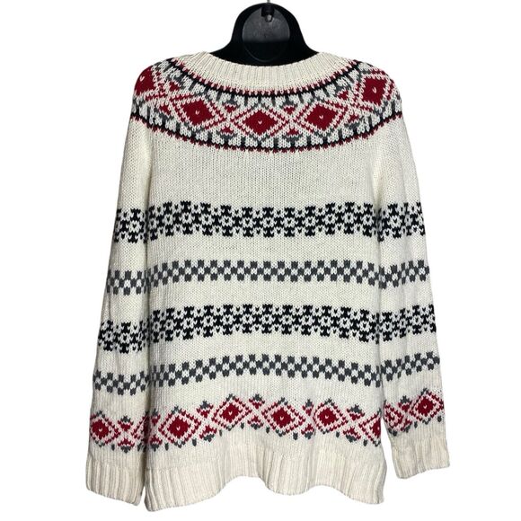 Talbots Sweater Womens M Petite Fair Isle Classic Preppy Nordic Cozy Wool Blend - Picture 5 of 10